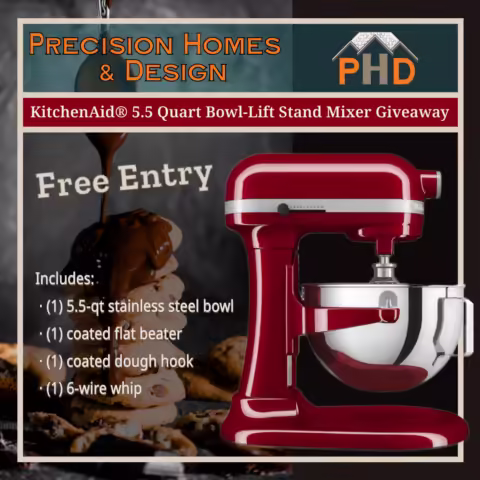 Precision Homes & Design Free Partner Giveaways 36 Image of Precision Homes And Design KitchenAid 5.5 qt mixer giveaway.